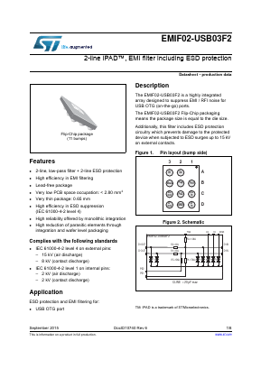 EMIF02-USB03F2 Datasheet PDF STMicroelectronics