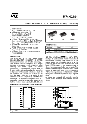 M74HC691 Datasheet PDF STMicroelectronics