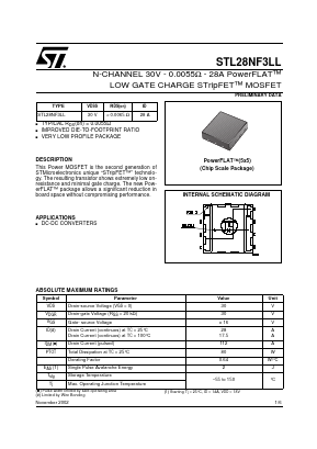 STL28NF3LL Datasheet PDF STMicroelectronics