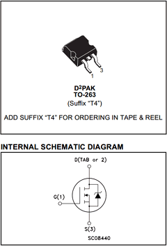STB100NF04L Datasheet PDF STMicroelectronics