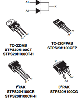 STPS20H100CG-TR Datasheet PDF STMicroelectronics
