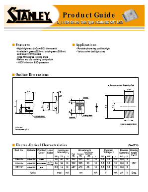 DG1112H Datasheet PDF STANLEY ELECTRIC CO.,LTD.