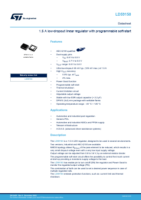 LD59150PURY Datasheet PDF STMicroelectronics