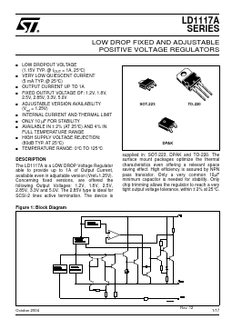 LD1117A Datasheet PDF STMicroelectronics