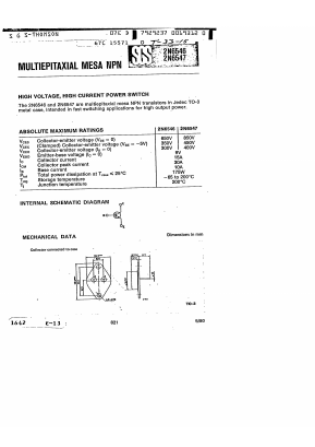 2N6546 Datasheet PDF STMicroelectronics