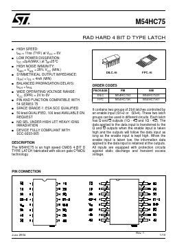 M54HC75_04 Datasheet PDF STMicroelectronics