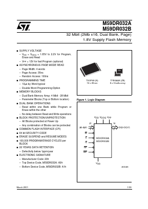 M59DR032B120ZB6T Datasheet PDF STMicroelectronics