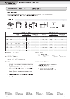 CDEP104-0R2C-50 Datasheet PDF Sumida Corporation