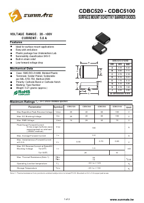 CDBC5100 Datasheet PDF SUNMATE electronic Co., LTD