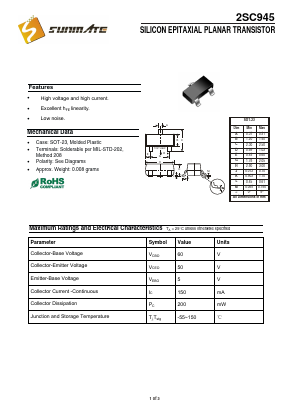 C945L Datasheet PDF SUNMATE electronic Co., LTD