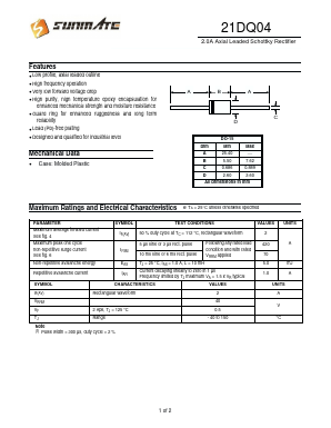 21DQ04 Datasheet PDF SUNMATE electronic Co., LTD