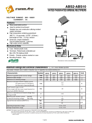 ABS8 Datasheet PDF SUNMATE electronic Co., LTD