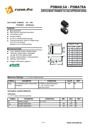 PSMA12A Datasheet PDF SUNMATE electronic Co., LTD