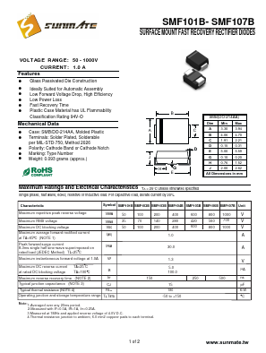 SMF105B Datasheet PDF SUNMATE electronic Co., LTD