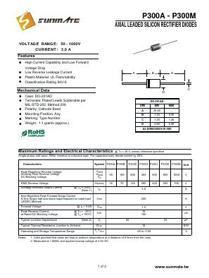 P300M Datasheet PDF SUNMATE electronic Co., LTD