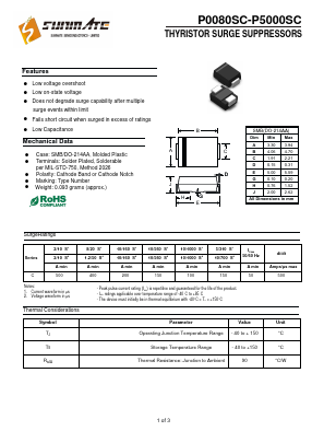 P0080SC Datasheet PDF SUNMATE electronic Co., LTD