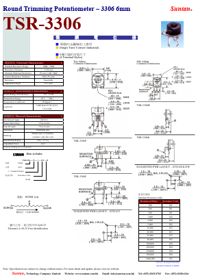 TSR-3306 Datasheet PDF Suntan Capacitors