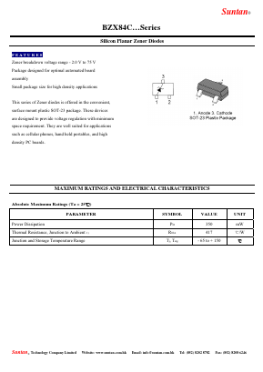BZX84C2V4 Datasheet PDF Suntan Capacitors
