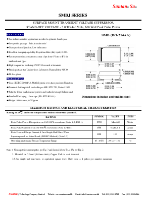 SMBJ17CA Datasheet PDF Suntan Capacitors