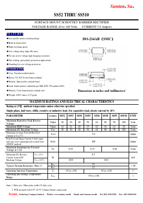 SS52 Datasheet PDF Suntan Capacitors