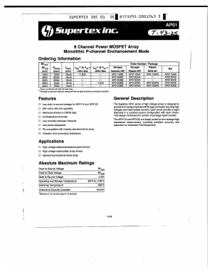 AP0140NB Datasheet PDF Supertex Inc