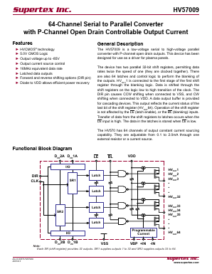HV57009PG-G Datasheet PDF Supertex Inc