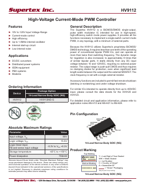 HV9112NG-G Datasheet PDF Supertex Inc