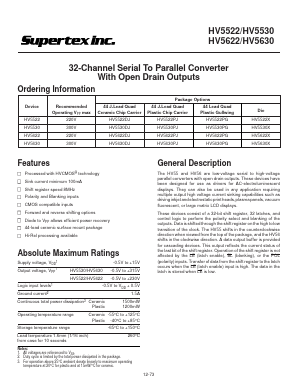 HV5622PG Datasheet PDF Supertex Inc