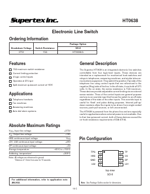 HT0638LG Datasheet PDF Supertex Inc