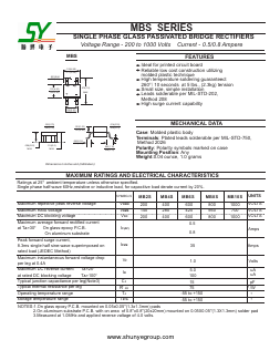 MBS Datasheet PDF Changzhou Shunye Electronics Co.,Ltd.