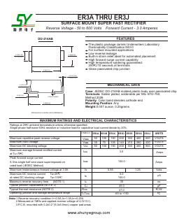 ER3A Datasheet PDF Changzhou Shunye Electronics Co.,Ltd.