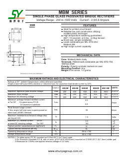 MB8M Datasheet PDF Changzhou Shunye Electronics Co.,Ltd.
