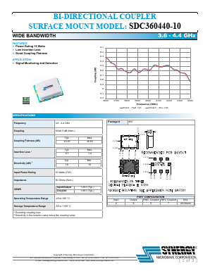 SDC360440-10 Datasheet PDF SYNERGY MICROWAVE CORPORATION