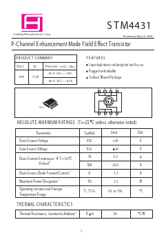 STM4437 Datasheet PDF Samhop Mircroelectronics
