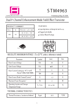 STM4963 Datasheet PDF Samhop Mircroelectronics