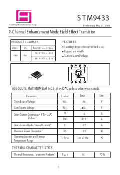 STM9433 Datasheet PDF Samhop Mircroelectronics