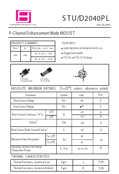 STD2040PL Datasheet PDF Samhop Mircroelectronics