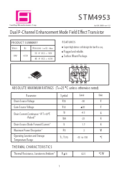 STM4953 Datasheet PDF Samhop Mircroelectronics