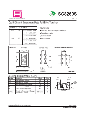 SC8260S Datasheet PDF Samhop Mircroelectronics