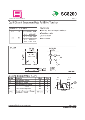SC8200 Datasheet PDF Samhop Mircroelectronics