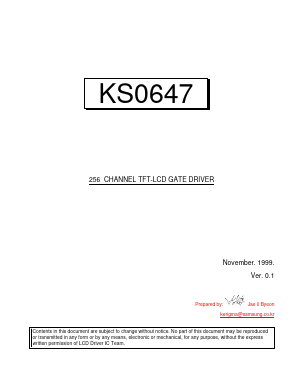 KS0647 Datasheet PDF Samsung