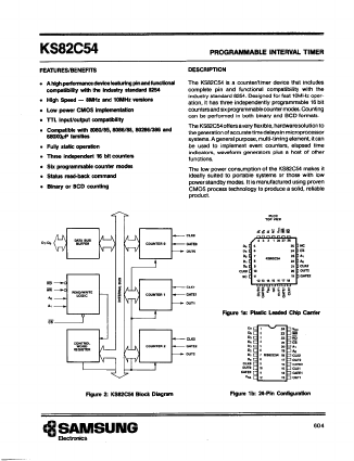 KS82C54 Datasheet PDF Samsung