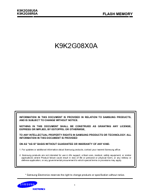 K9K2G08X0A Datasheet PDF Samsung