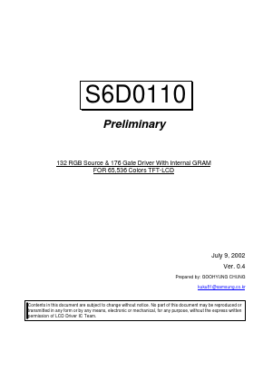 S6D0110 Datasheet PDF Samsung