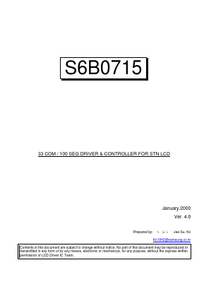 S6B0715A11-XXX0 Datasheet PDF Samsung