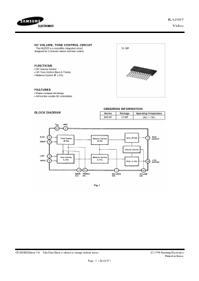 KA2107 Datasheet PDF Samsung