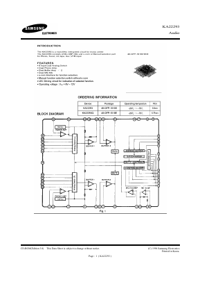 KA2293 Datasheet PDF Samsung