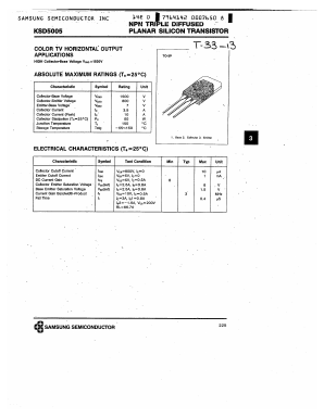 KSD5005 Datasheet PDF Samsung