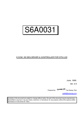 S6A0031 Datasheet PDF Samsung