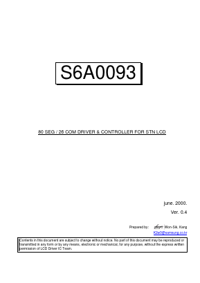 S6A0093 Datasheet PDF Samsung